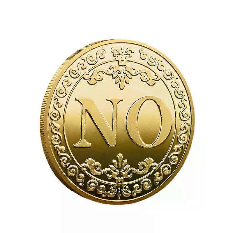 Yes or No Prediction Decision Coin Gothic Double Sided Relief Plating Commemorative Coins Creative Skull Divination Collectibles