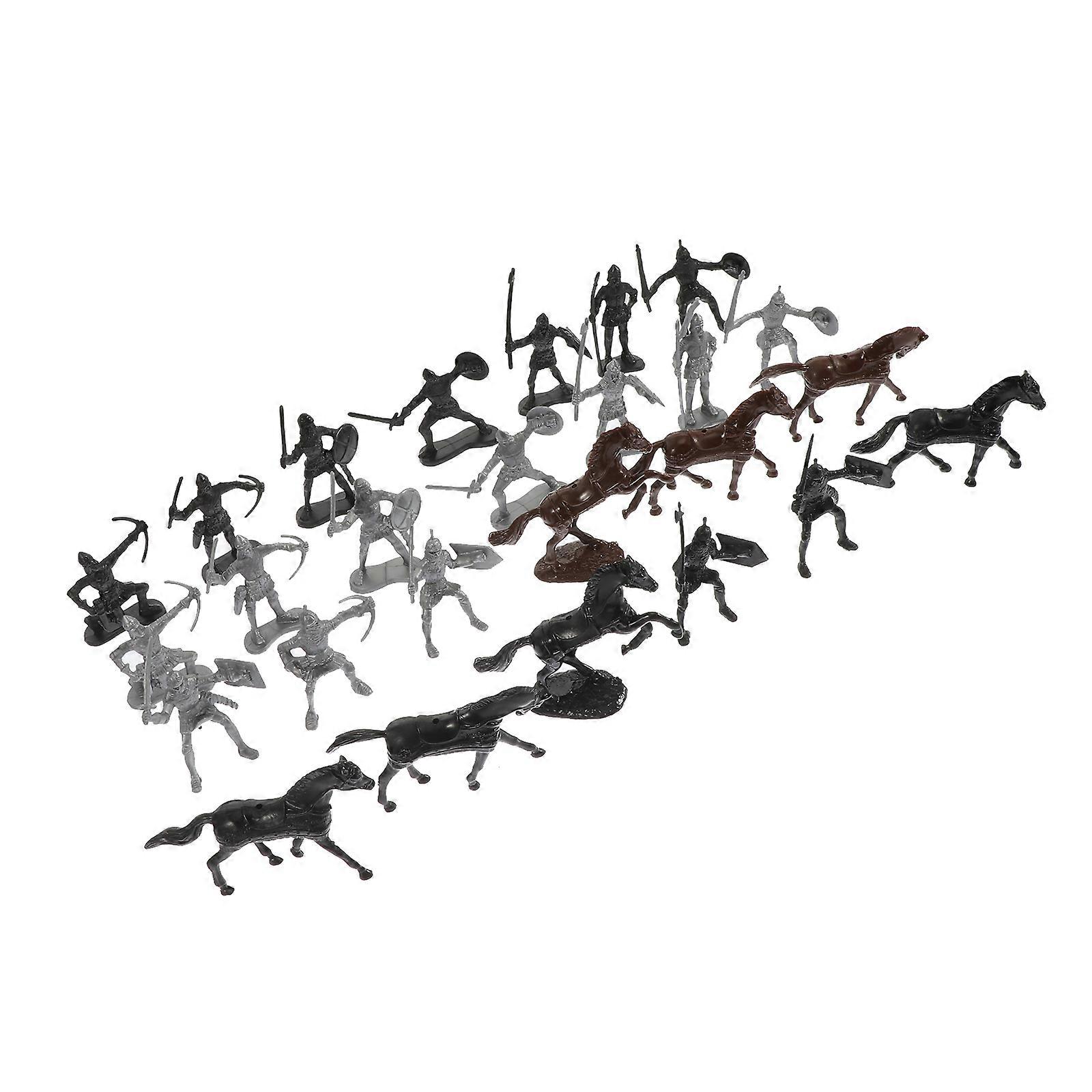 Ancient Soldier Figures Toy Set for Playing Use Made of PVC Assorted Color 1 Set