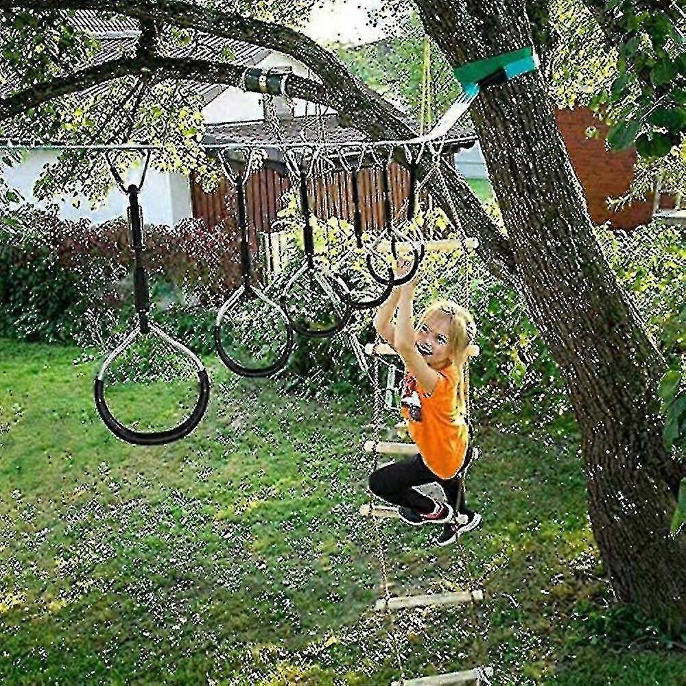 Swing Gymnastic Rings,4pcs Play Sets & Playground Equipment ,blacka
