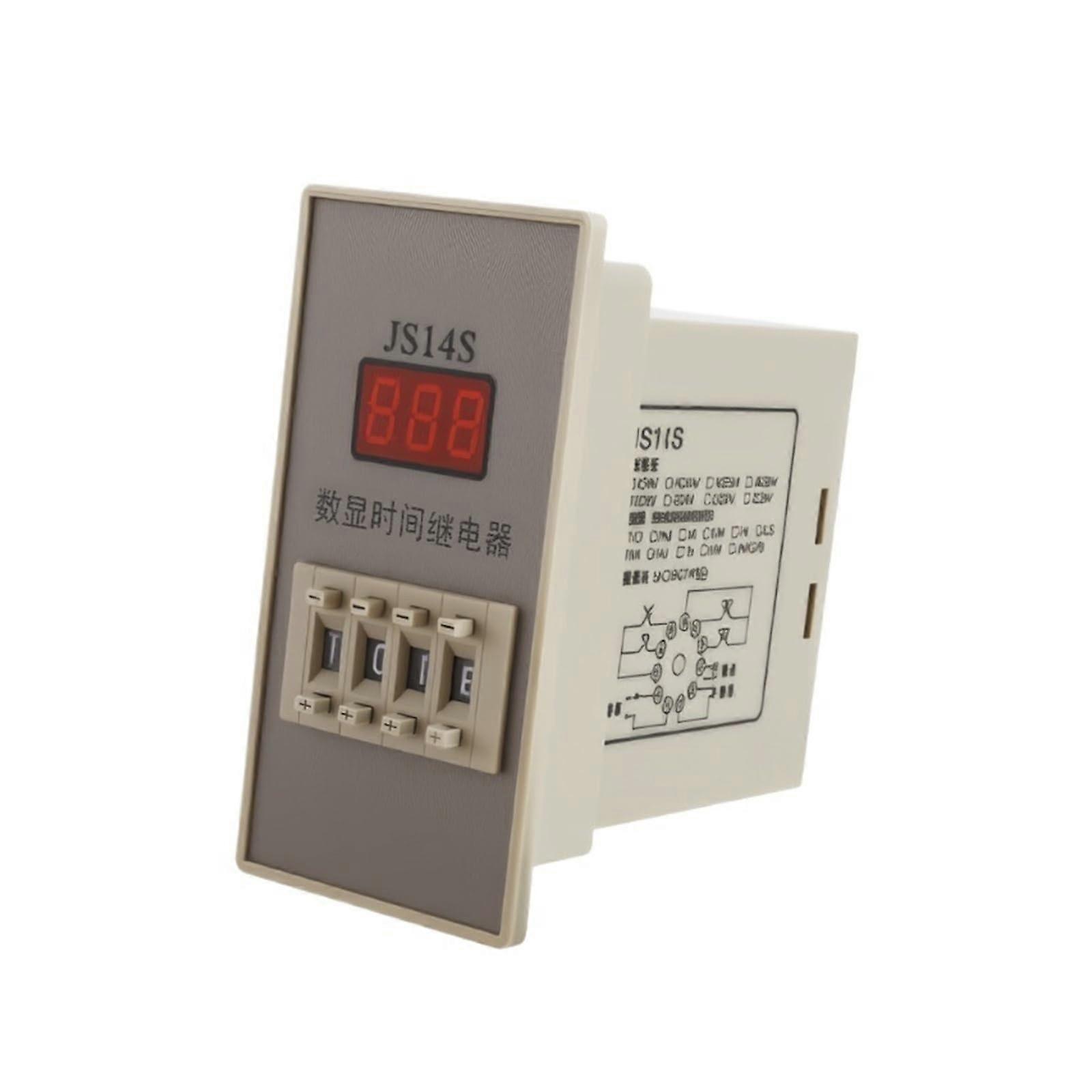 Digital Timer Relay JS14S with PowerOff Memory, Programmable Delay and Adjustable Cycle Timing