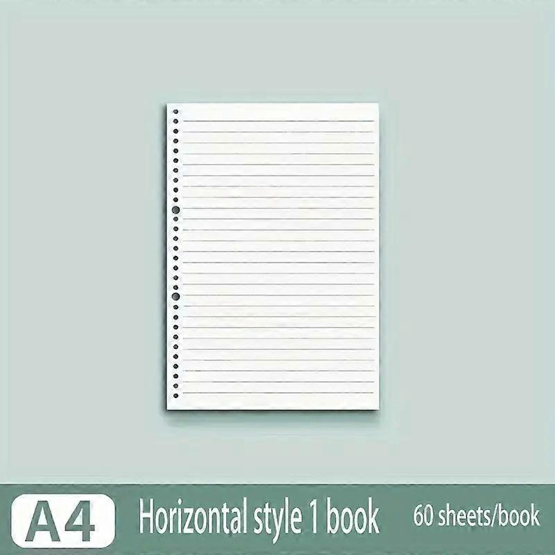 60 Sheets Notebook Refill Notepad Loose Leaf Binder Paper A4/ B5/A5 Blank/Grid/Lined Notebooks Writing Pads Office School