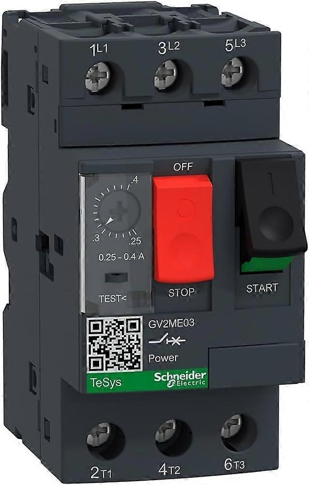 Thermal GV2ME03 Motor Protection Circuit Breaker 0.25-0.40 A, Salva Motore, Compact, Reliable, Electrical Safety