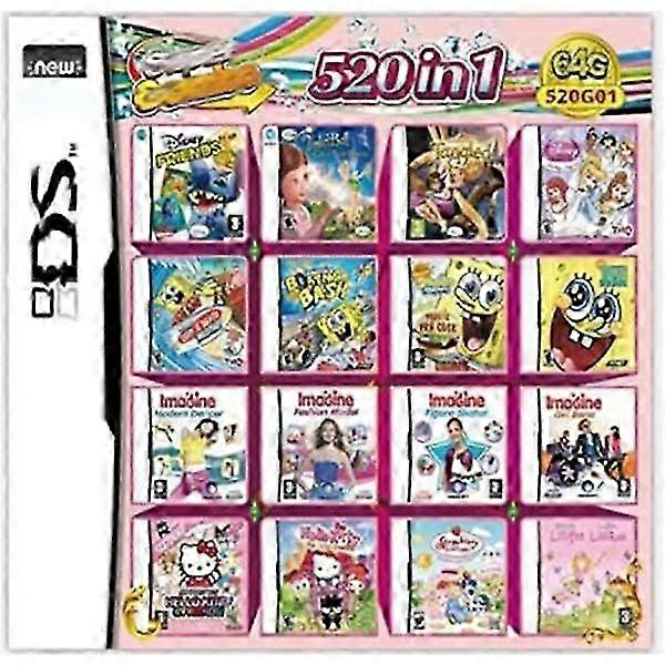 3ds Nds Game Cartridge: 208-in-1 Combo Card, Nds Multi-game Cartridge With 482 In1, 510 And 4310 Games