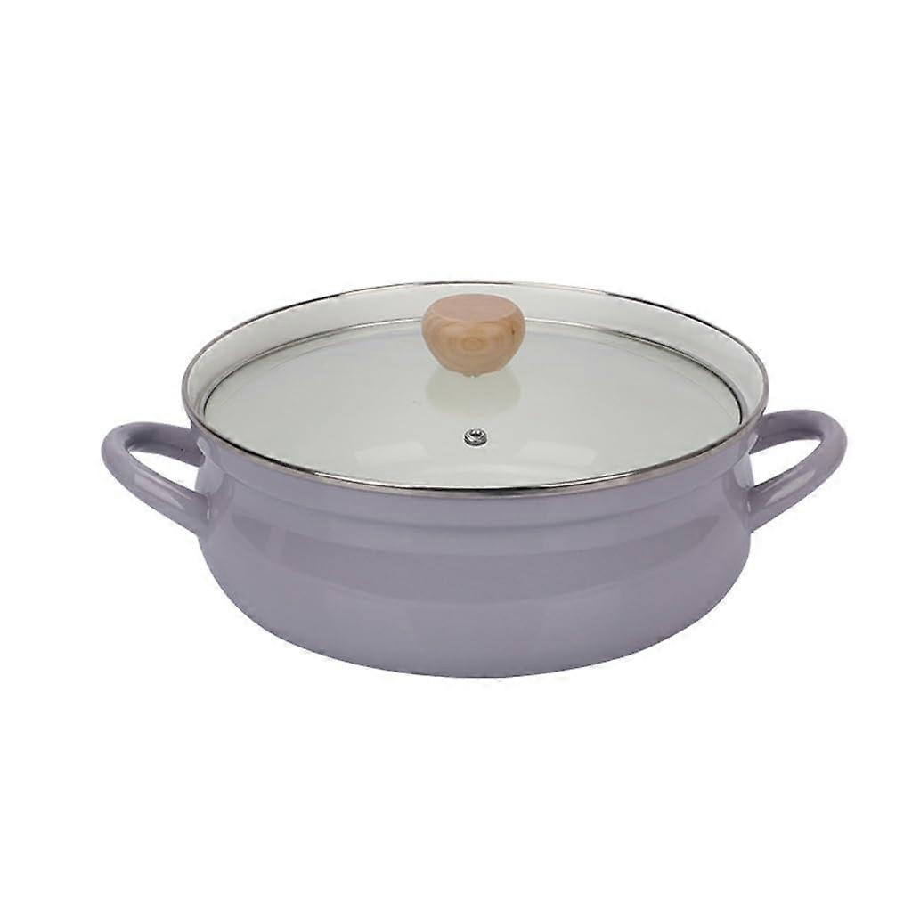 Porcelain Cooking Pot with Lid, Large Capacity Enameled Clay Stew Pot for Heat Retention and Family Meals