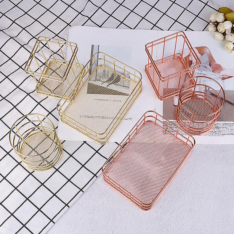 Makeup Basket Eyeliner Brush Set Storage Dressing Table Cosmetic Organizer Box