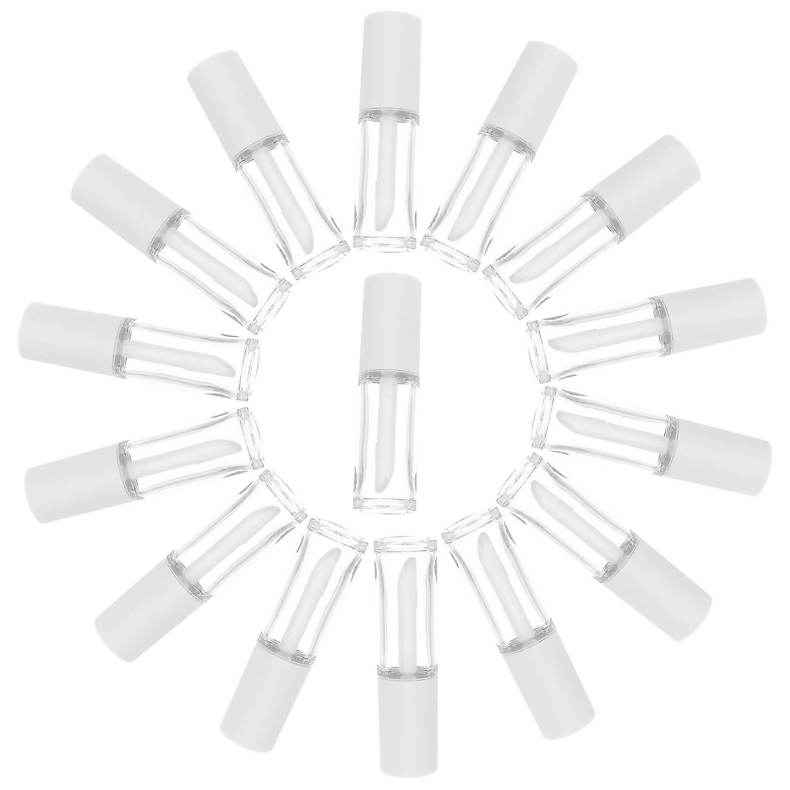Lip Gloss Tubes Portable for Refillable Use 60Pcs White Petg Containers