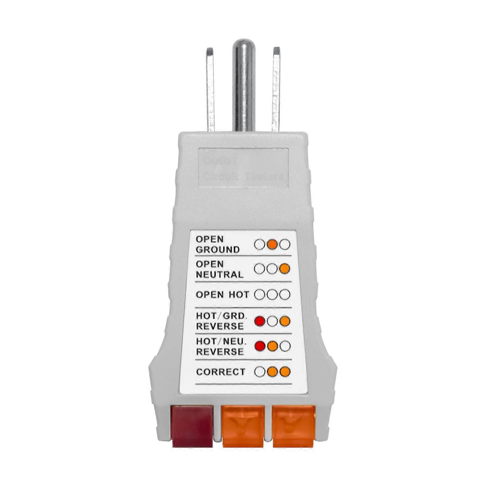 Outlet Tester Circuit Tester for Quick Wiring Detection with Indicator Lights 125V AC Analyzer