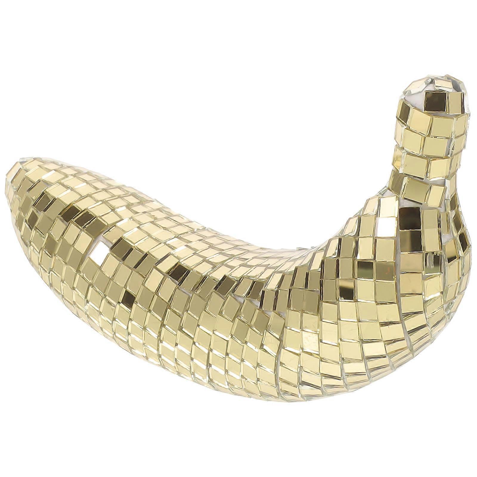 Banana Ornament for Disco Decoration with Mirror Reflective Surface