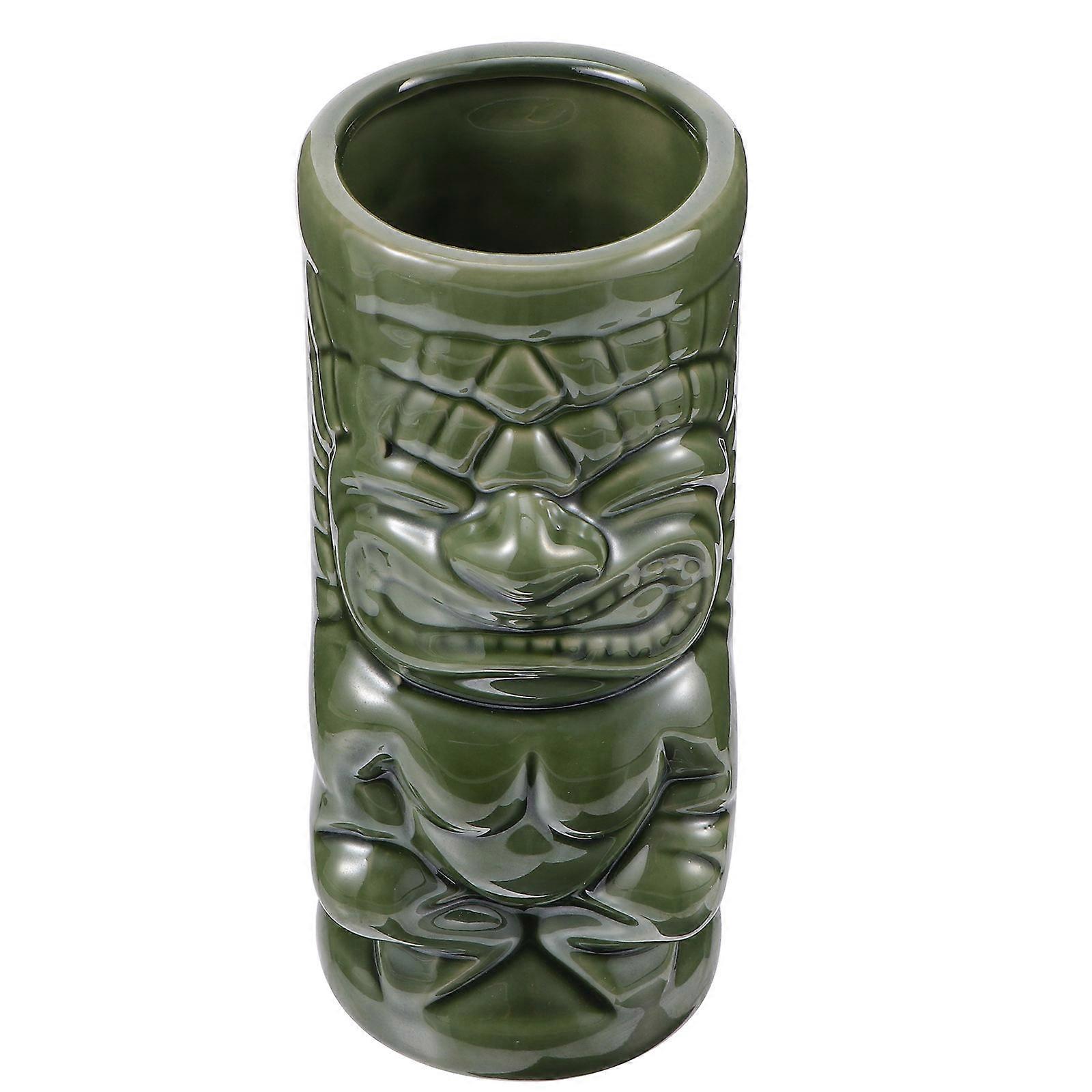 Creative Green Ceramic Cocktail Cup for Storage 1Pcs Practical Wine Cup