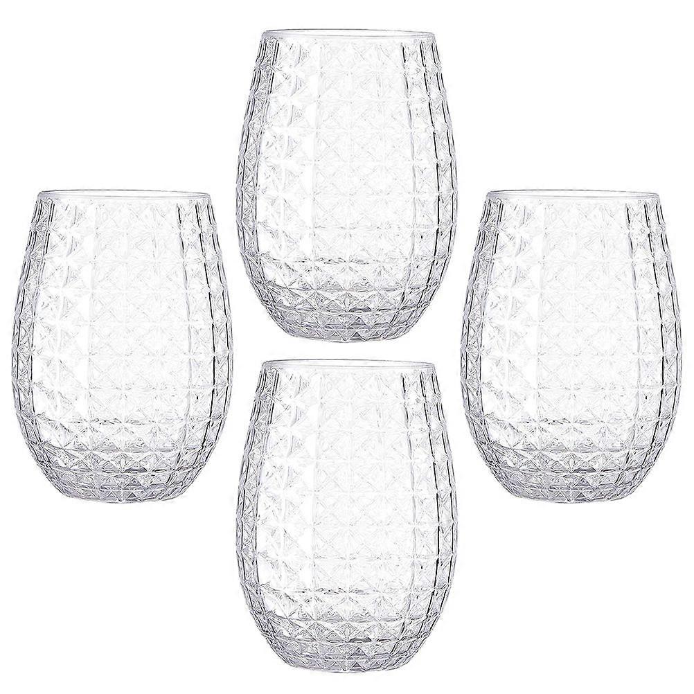 Transparent Drinking Cups Beverage Cup Suitable For Daily Use 4Pcs