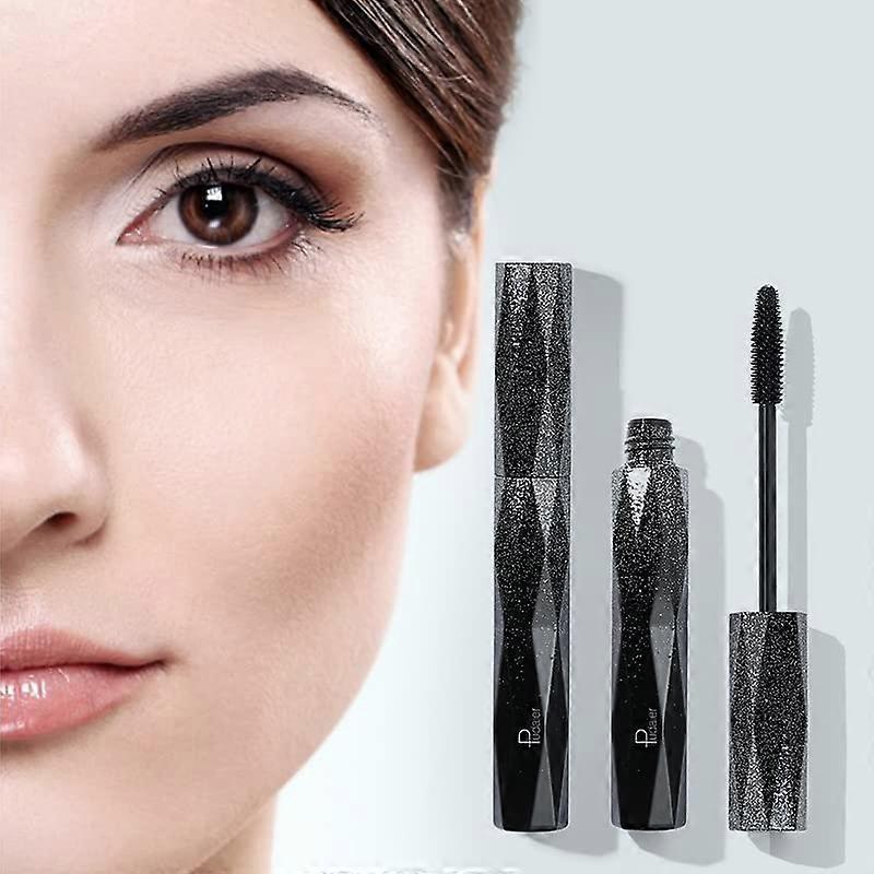 Waterproof Volumizing Mascara with 3D Brush, Lengthening Curl Hold, PlantBased Formula, Black