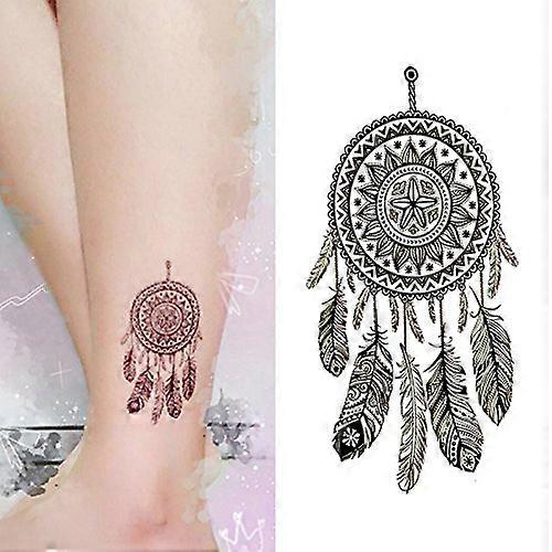 Waterproof Realistic Dream Catcher Temporary Tattoo Sticker Set for Ankle Scar Coverage
