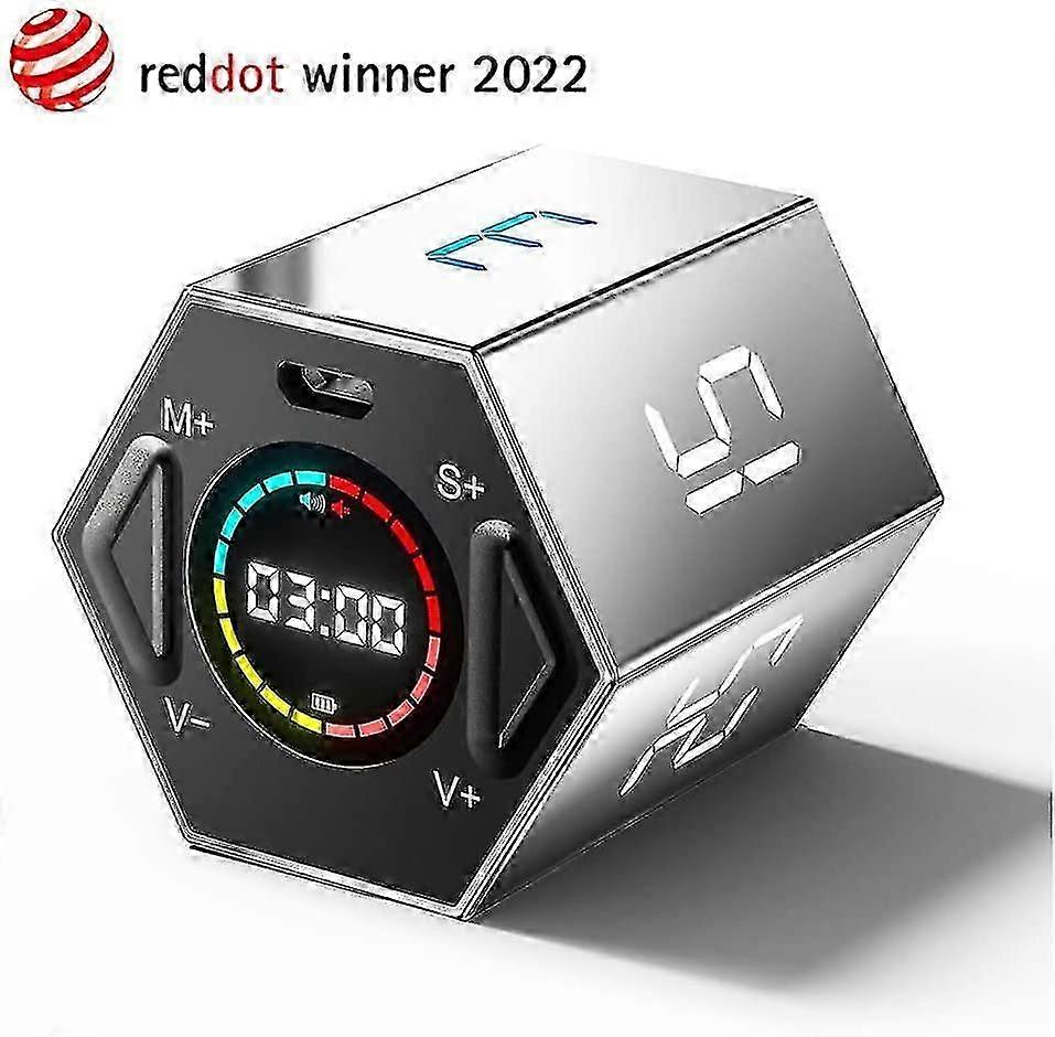Timer Multi-function Electronic Digital Cube Timer , Flip Timer With Time And Alarm Function, Suitable For Games