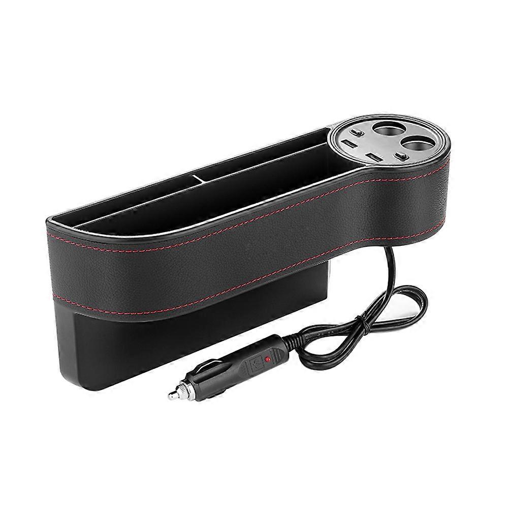 Black Car Storage Box with USB Charging and Lighter 3Pcs