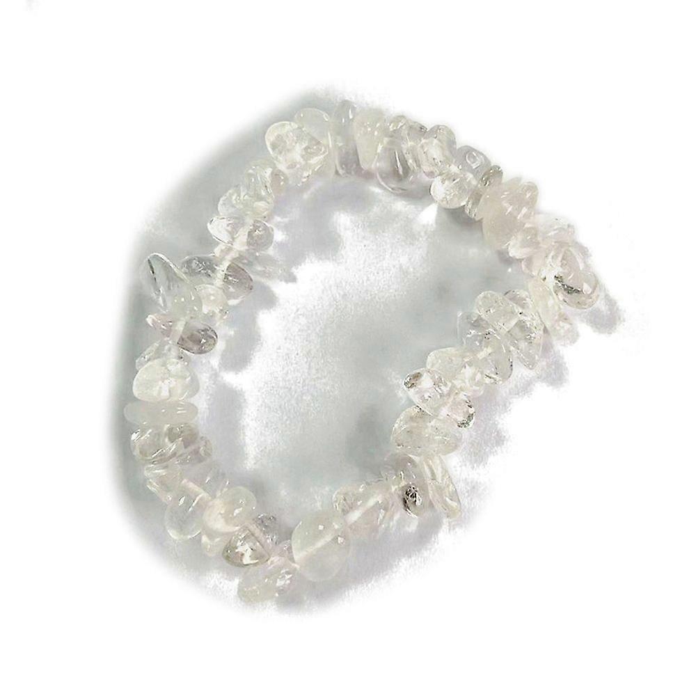 Natural Quartz Crystal Stretch Bracelets Chip Inner Diameter: 2-1/8~2-3/8 inch(5.5~6cm)