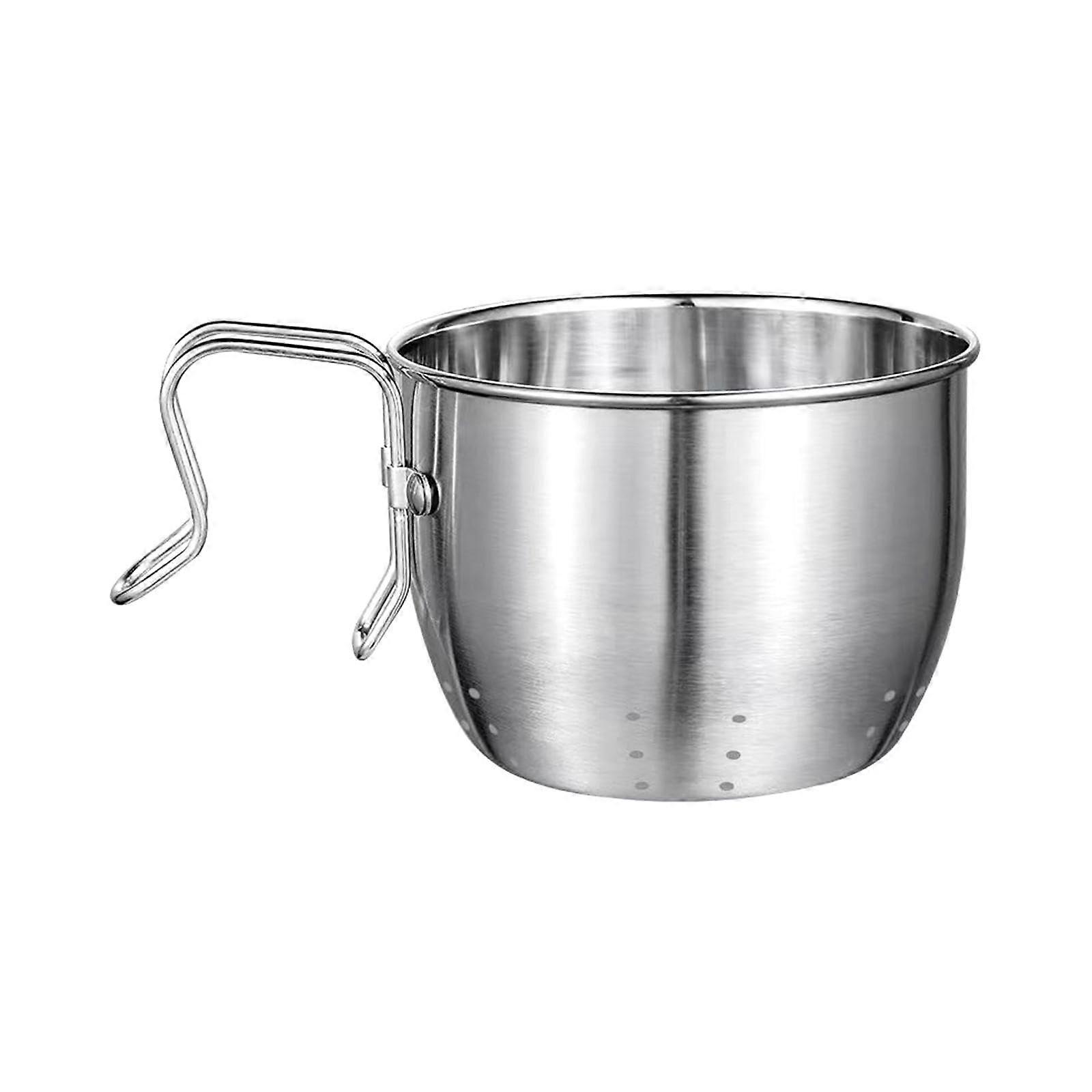 Stainless Steel Sink Strainer Basket with Quick Drain Design and Hangable Handle for Kitchen Use