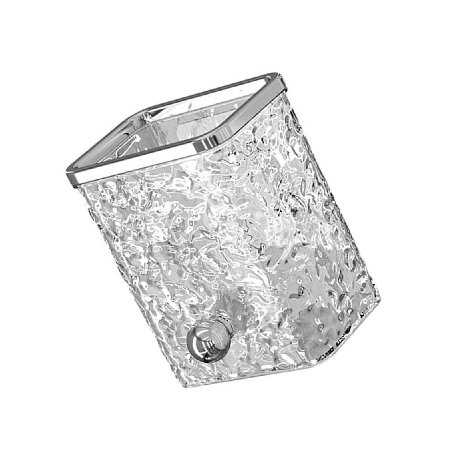 Wall Mounted Toothbrush Holder with Toothpaste Dispenser, Glacier Pattern Bathroom Organizer