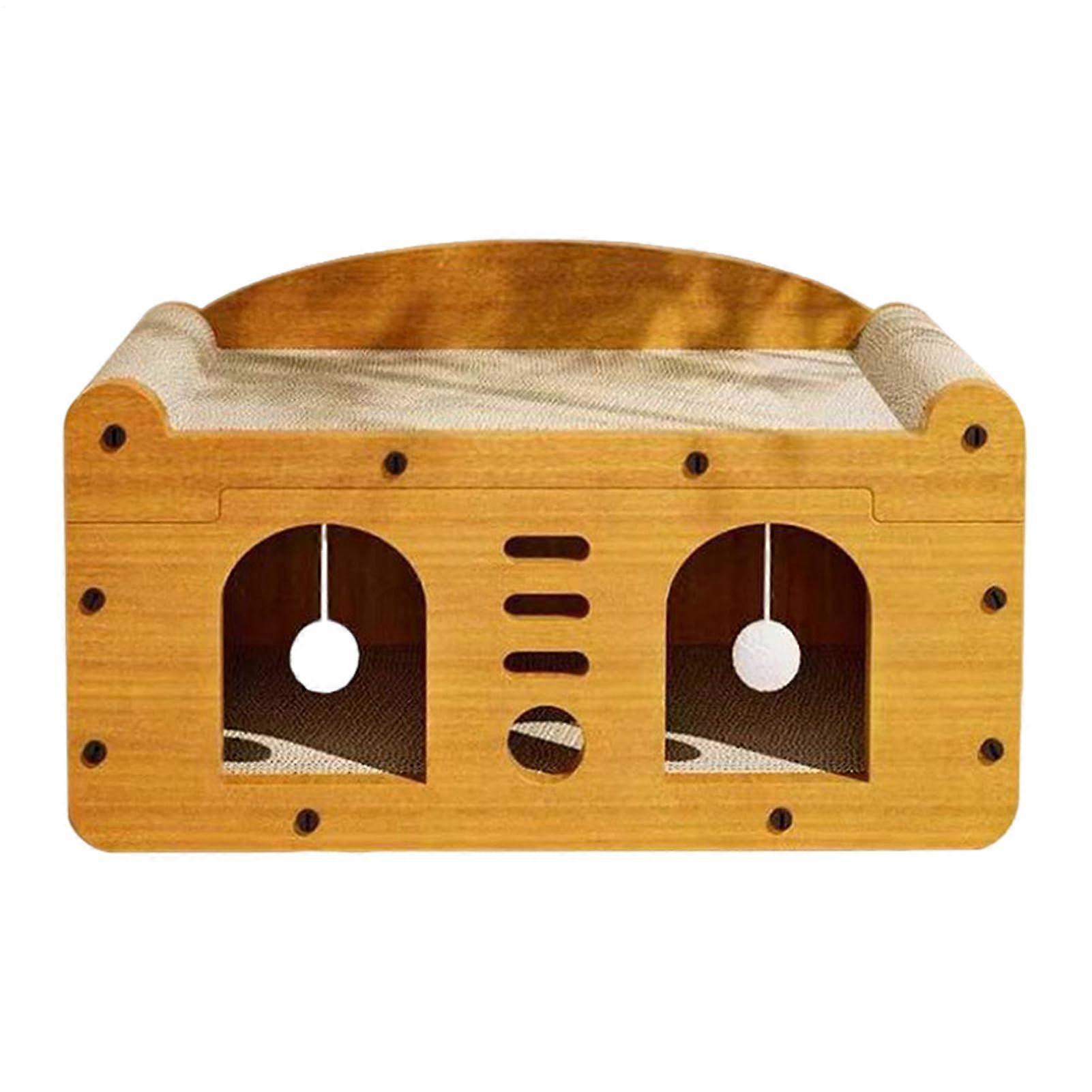 Large Cat Scratching Bed with Raised Edges  Interactive Cardboard Cat Scratcher Lounge