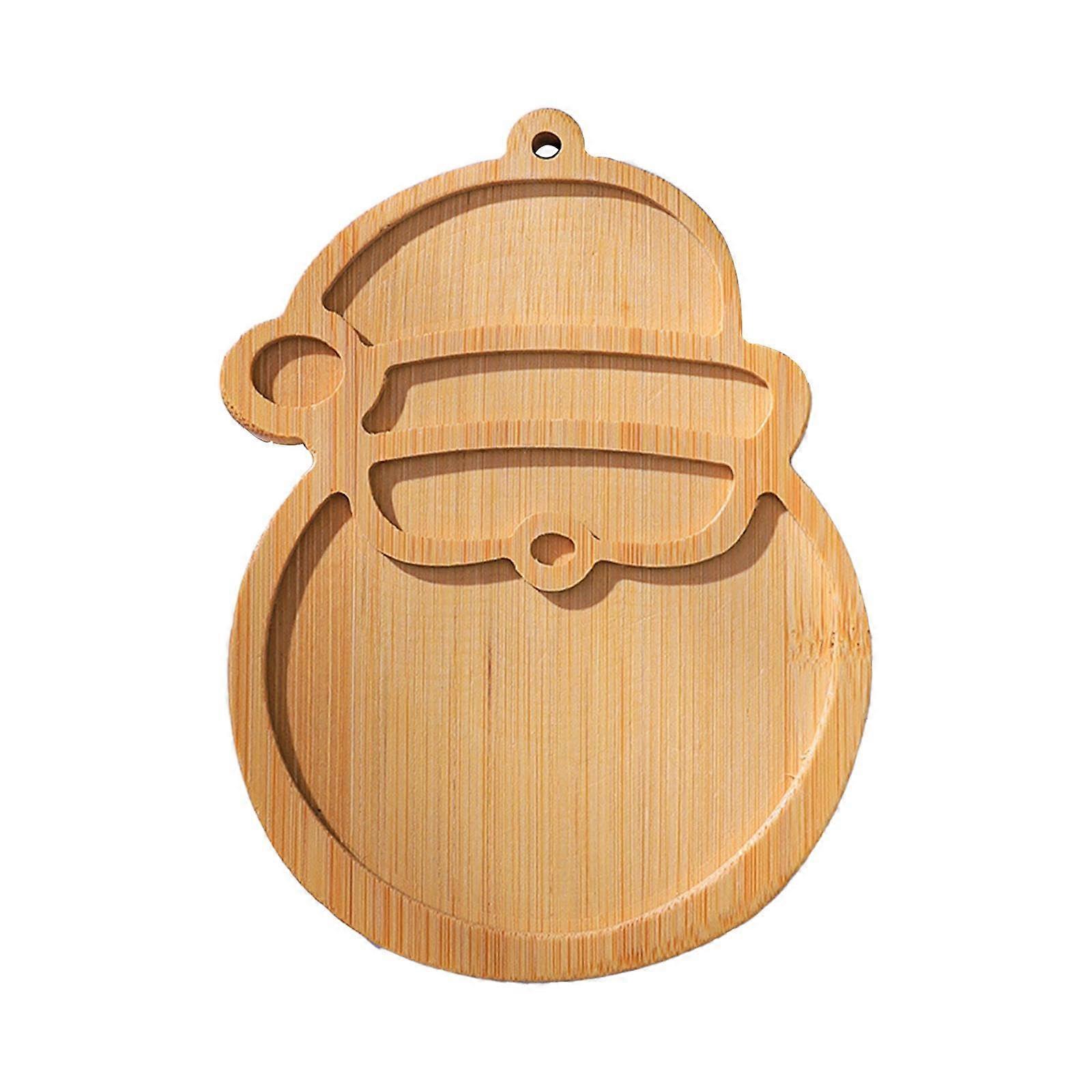 Bamboo Drink Coaster Base Christmas Santa DIY Durable Handmade Craft Tray