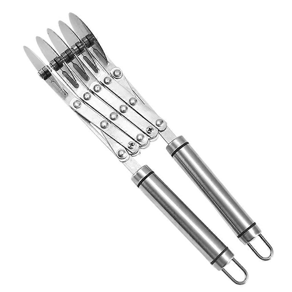 Adjustable 5Wheel Pizza Cutter Stainless Steel Pastry Roller for Precise MultiWheel Cutting