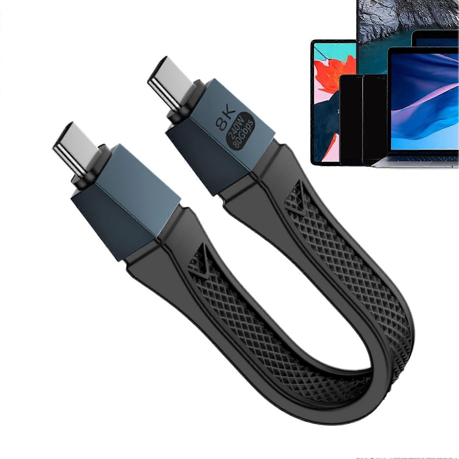 USB4 Cable 240W Fast Charging USBC, 80Gbps Data Transfer, 8K Video Output, MultiDevice Compatible