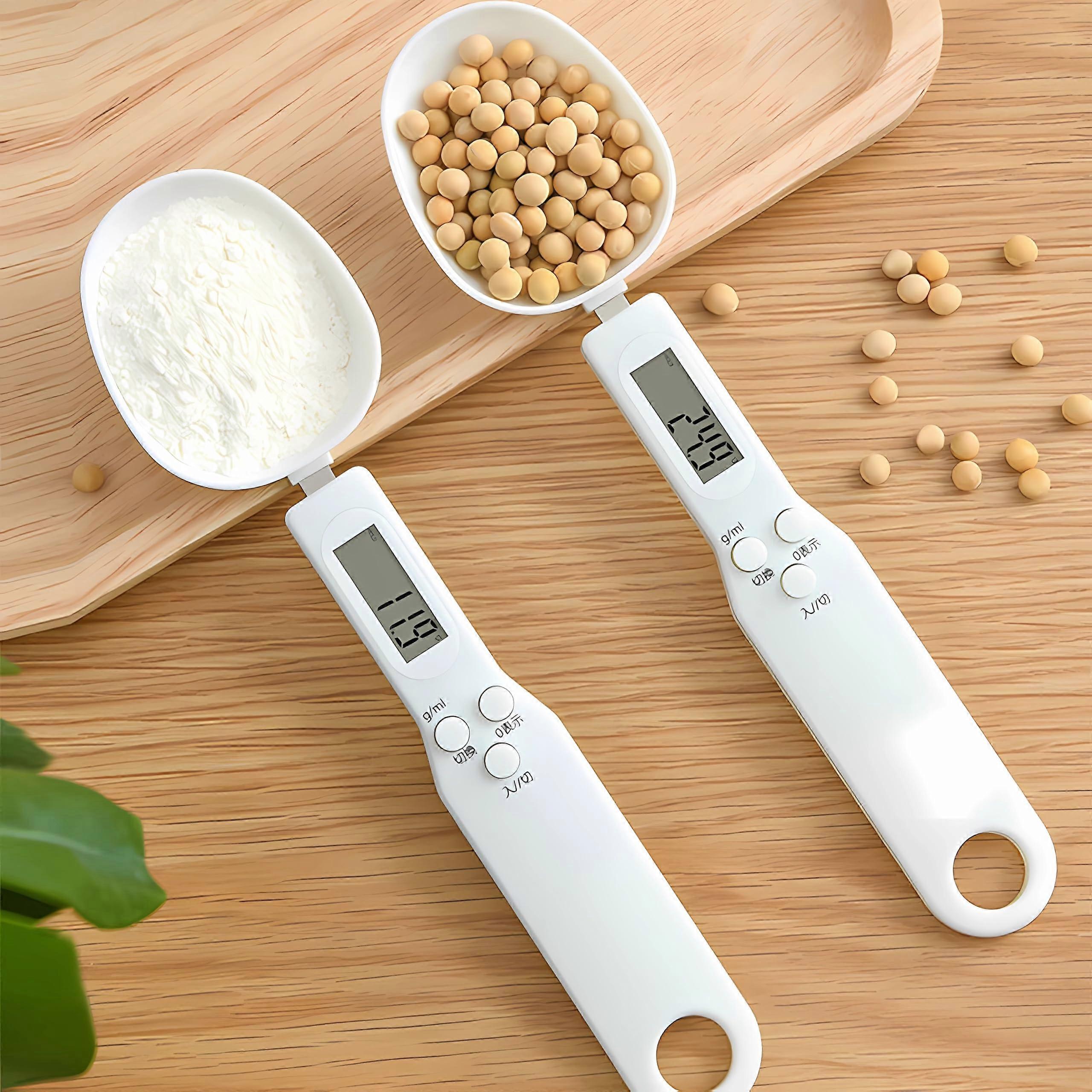 Digital Measuring Spoon Scale with 0.1g Precision, Large LCD Display and Tare Hold for Kitchen Baking