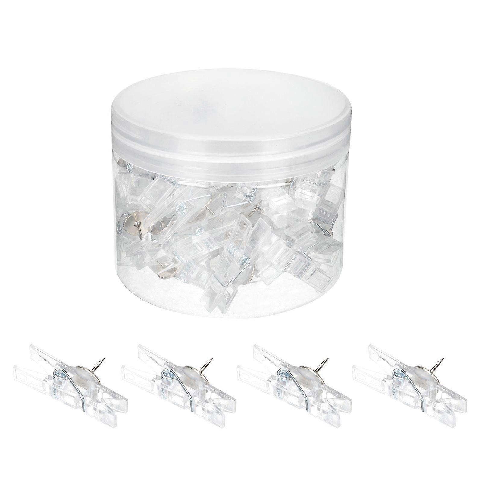 50Pcs Household Photo Clips Multi-function Picture Clips Convenient Pushpin Clips