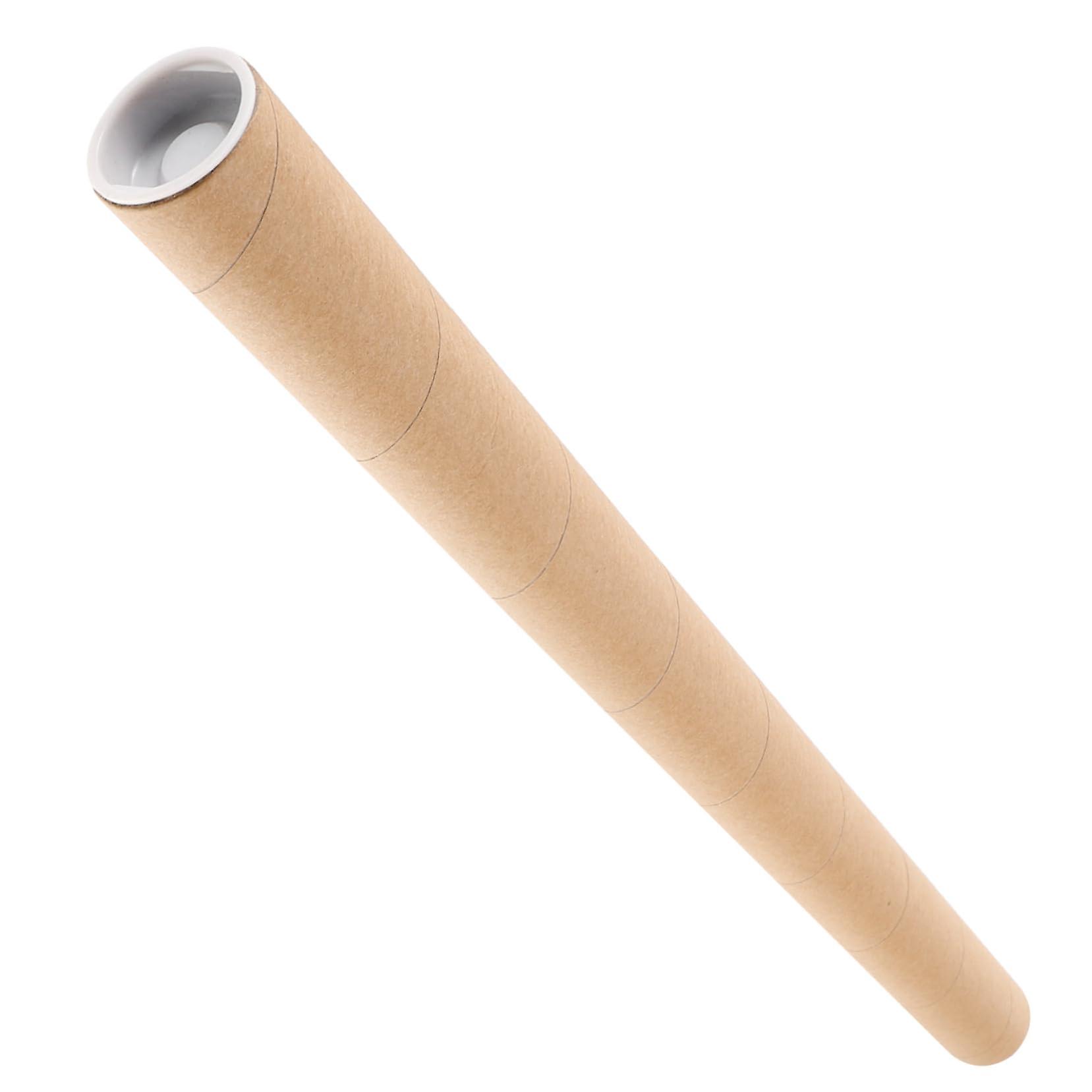 Durable Cardboard Poster Mailing Tube with Secure Caps for Artwork Storage and