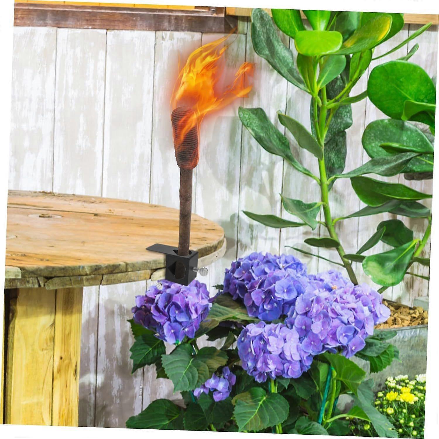 Torch Base Railing Torch Clamp Deck Torch Parts Outdoor Torch Stand Torch