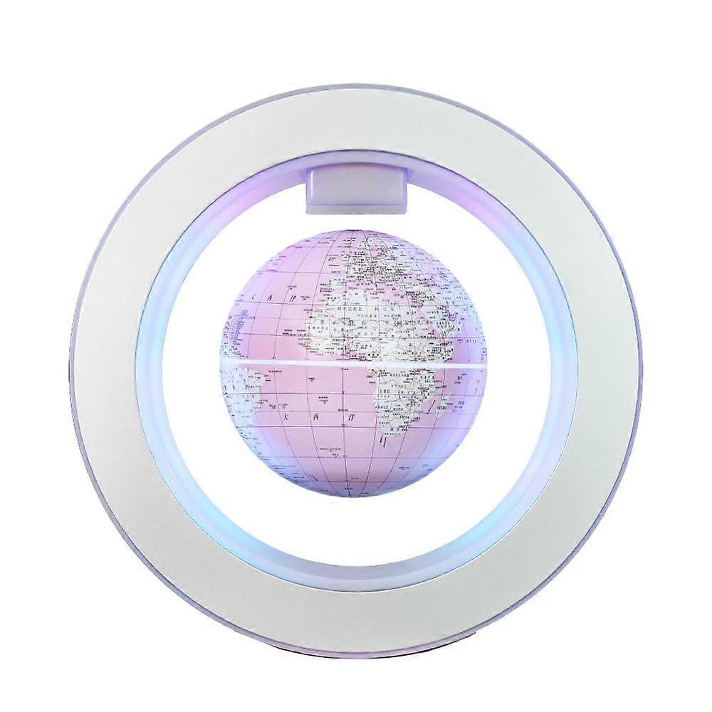Levitating Globe with Multicolor LED Light, Magnetic Floating World Map for Desk Decor, 4 Inch