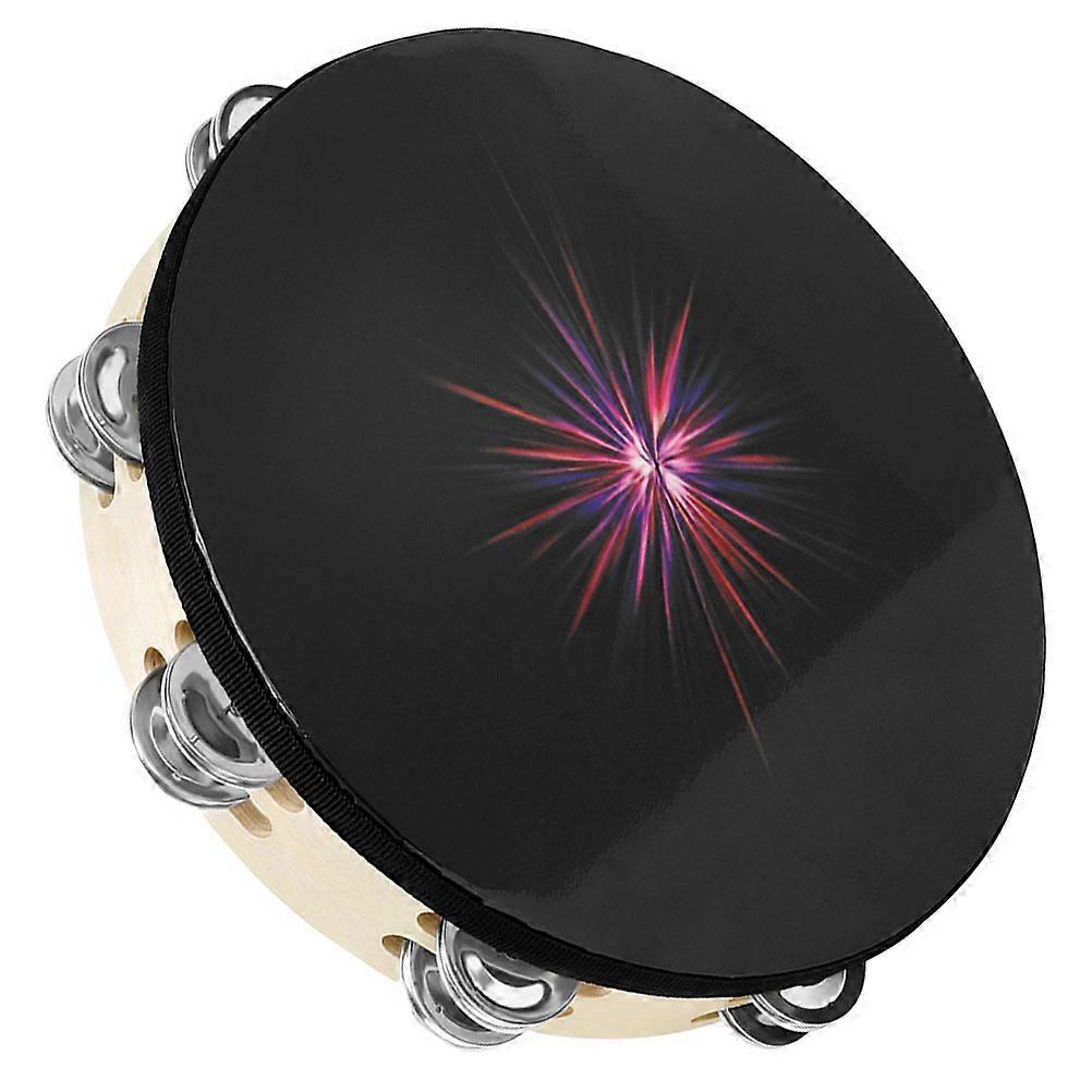 Percussion Hand Drum Double-Row Handheld Tambourine for Kids