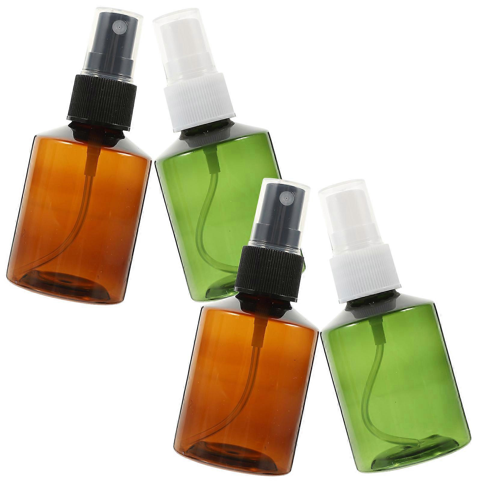 Portable Spray Bottle Pet Material for Storage 4Pcs Refillable Plastic