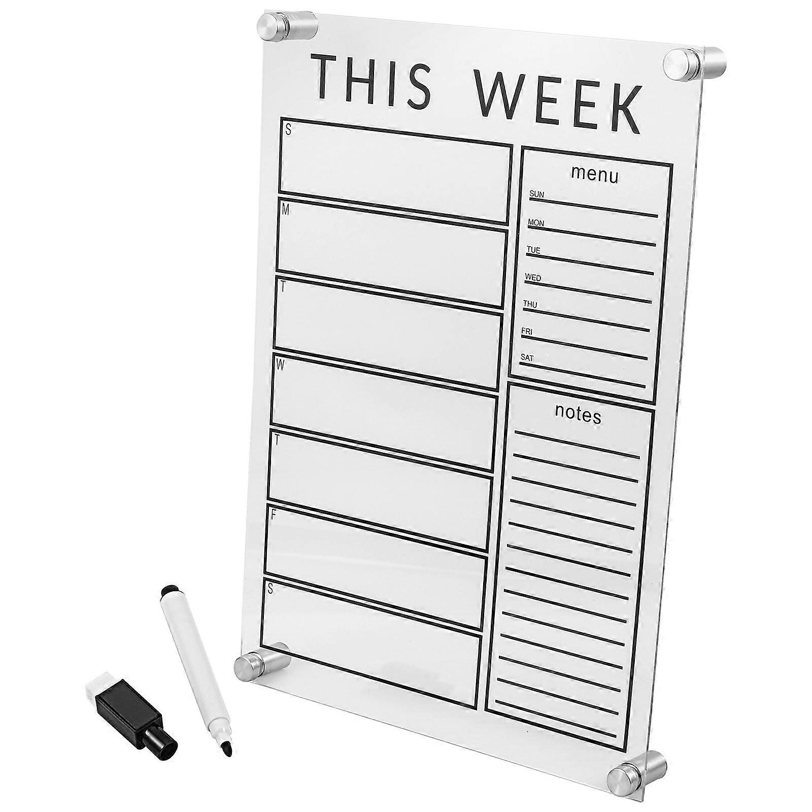 Acrylic Erasable Message Board for Home 5Sets Weekly Planning Memo Boards