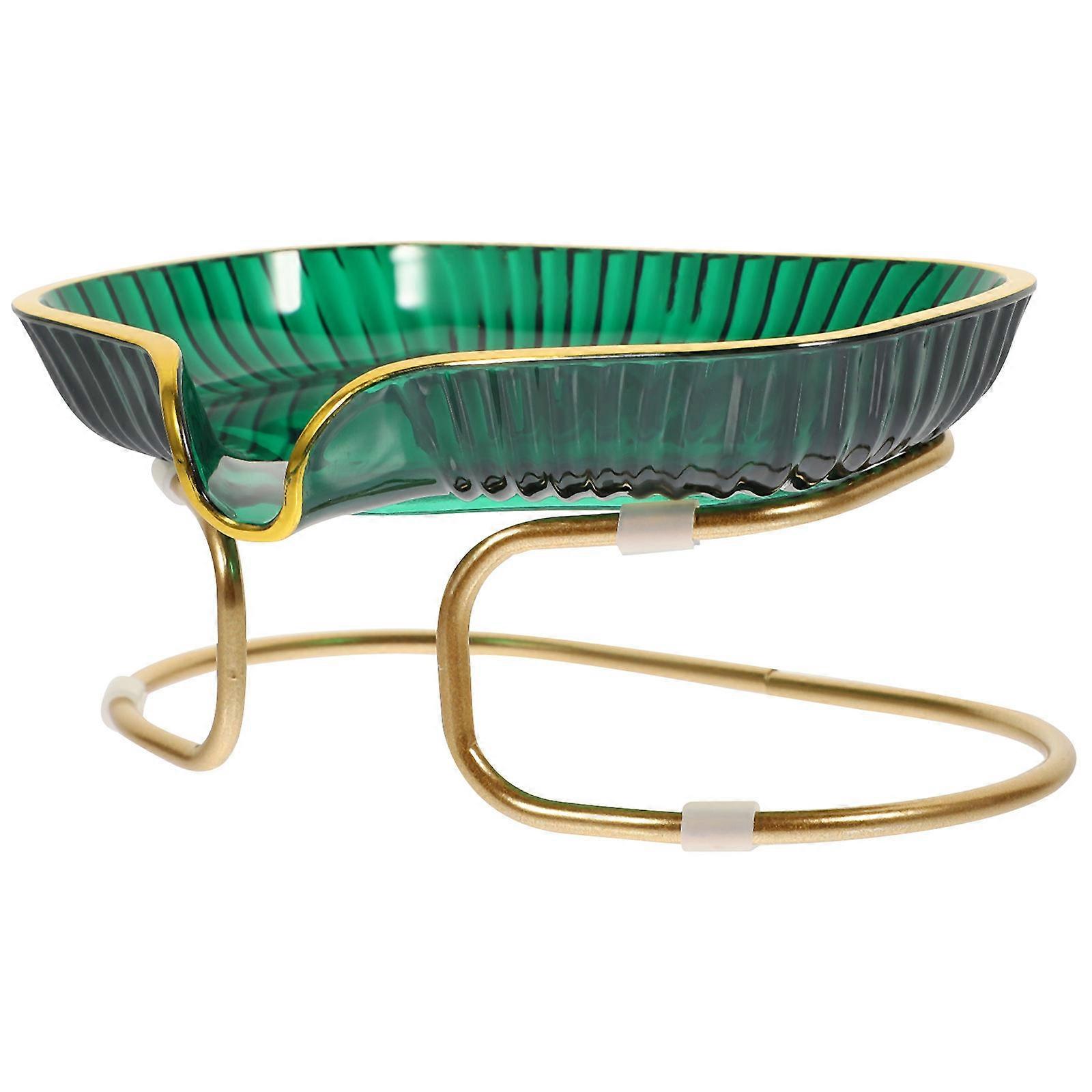 Soap Holder Tray for Bathroom with Self Draining Function 4Pcs Set in Green