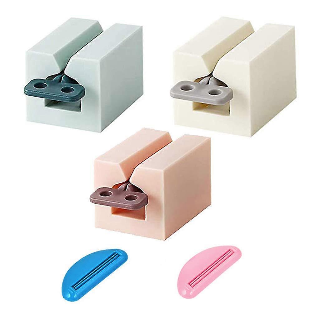 3 Pack Rolling Toothpaste Squeezer Holder Set with Easy Rolling for Cream Paint and Salon Use