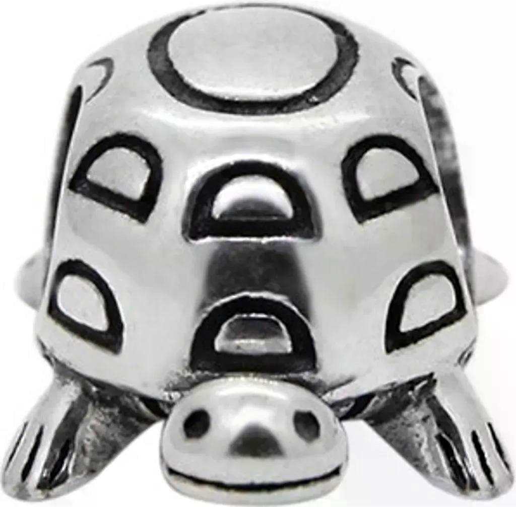 Turtle charm, 925 sterling silver, compatible with bracelets.