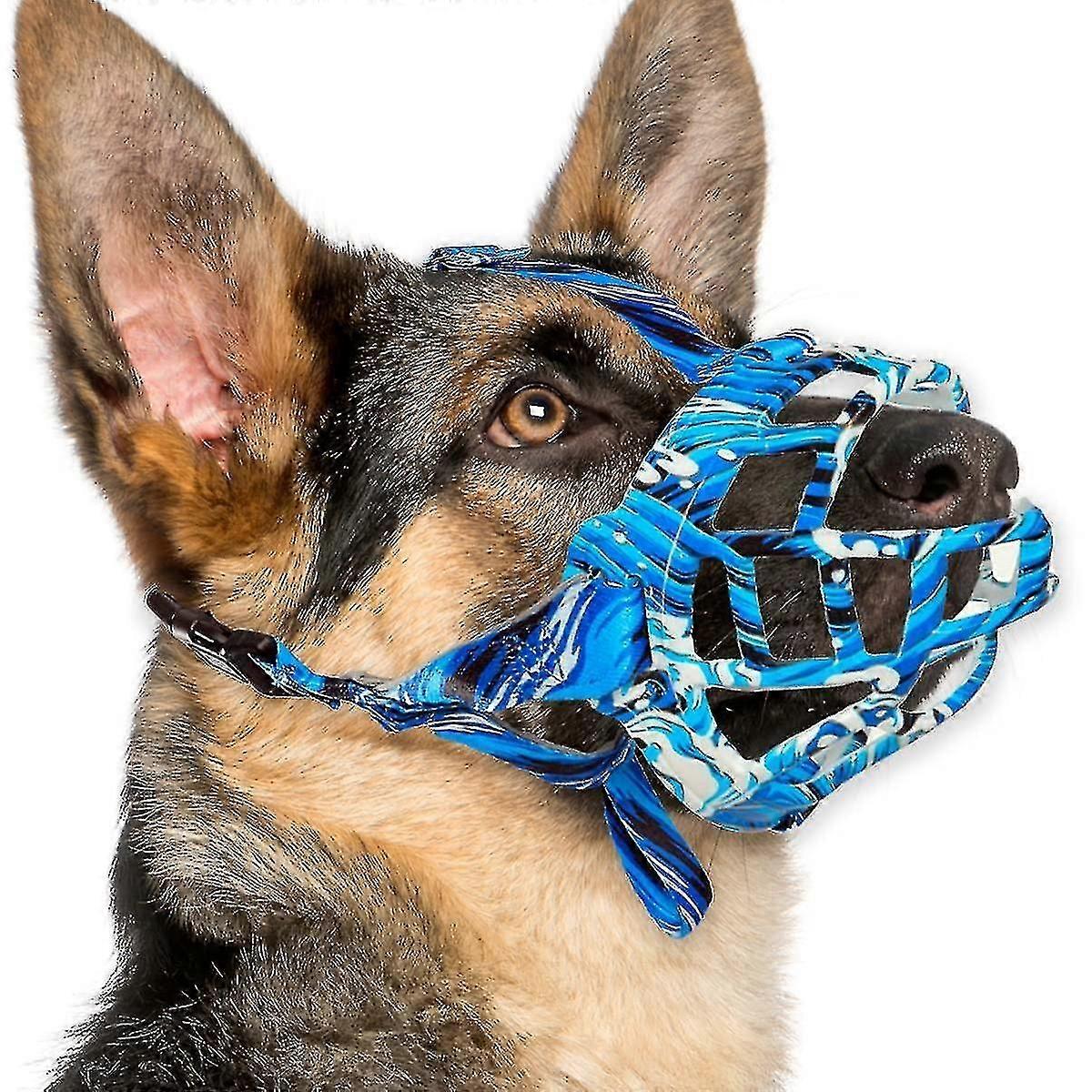 Dog Muzzle, Silicone Basket Muzzle For Small Medium Large Dogs, Soft Cage Muzzle Prevent Biting Chewing, Allow Drinking Panting