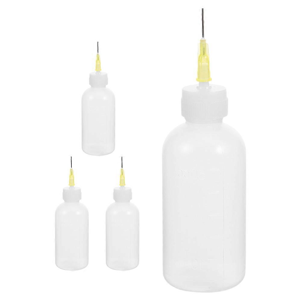 Plastic Needle Tips Glue Bottle for Accurate Use 4Pcs Applicator Set