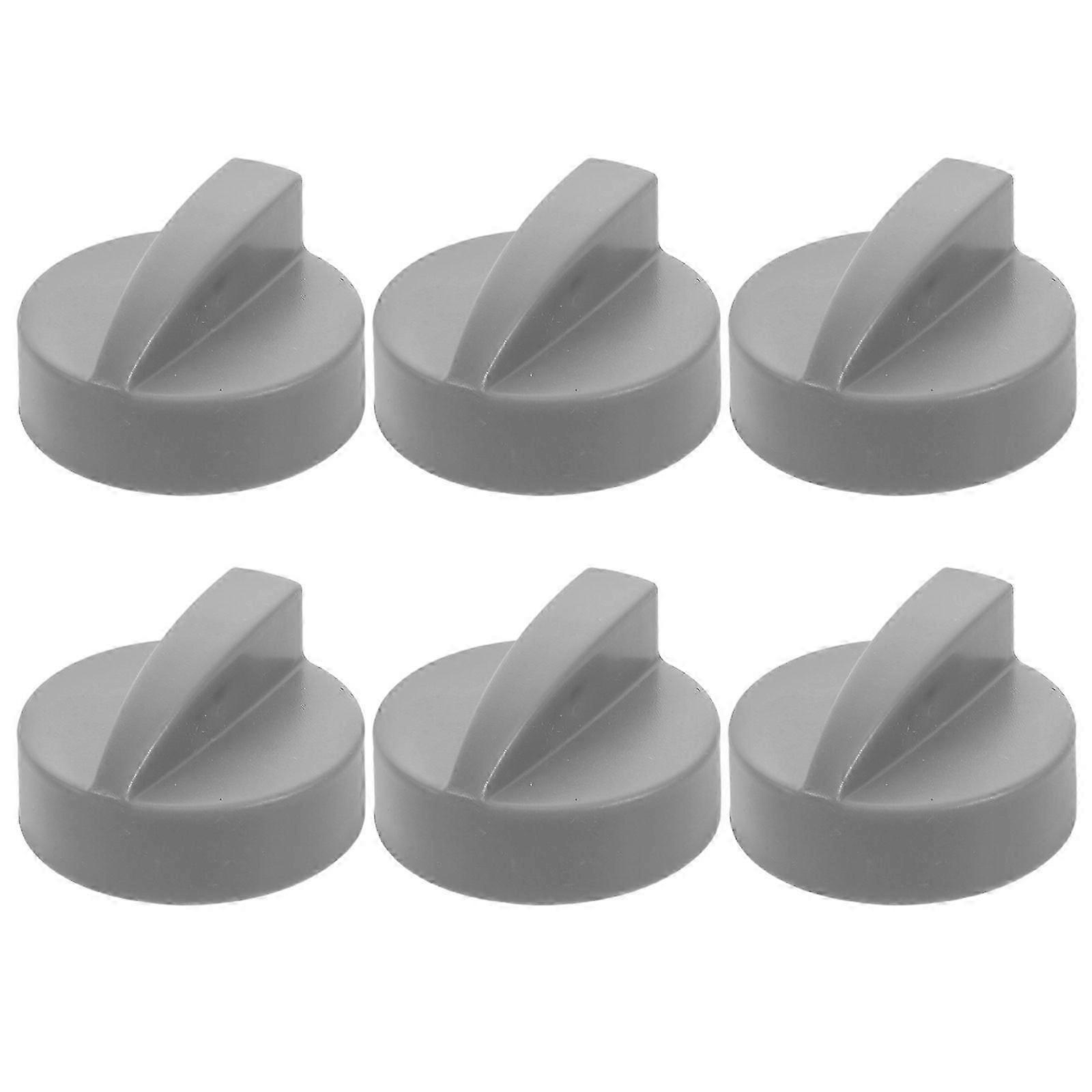 6pcs Universal Toy Stove Knobs Pretend Play Kitchen Gas Heater Button Accessories Replacement Control Knobs for Dollhouse Appliances