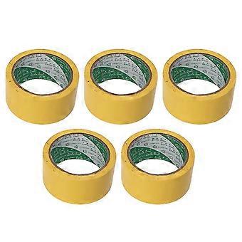 5Pcs Floor Marking Tape 5cm Width Floor Adhesive Tape for Marking Line Competition Field Gymnasium Basketball Volleyball Tennis Court Yellow intellige