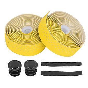 Prodef 2 stuks racefiets stuurlint, antislip stuurlint voor een comfortabele rit, geel.