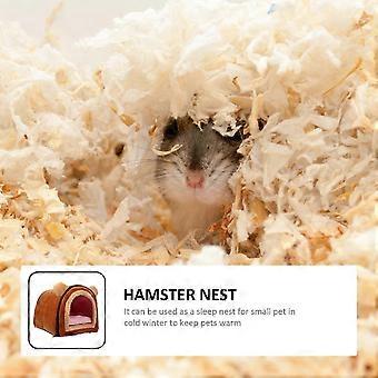 Warmhoudend nestje/slaapbedje voor katoenen hamsters in koffiekleur voor het winterseizoen