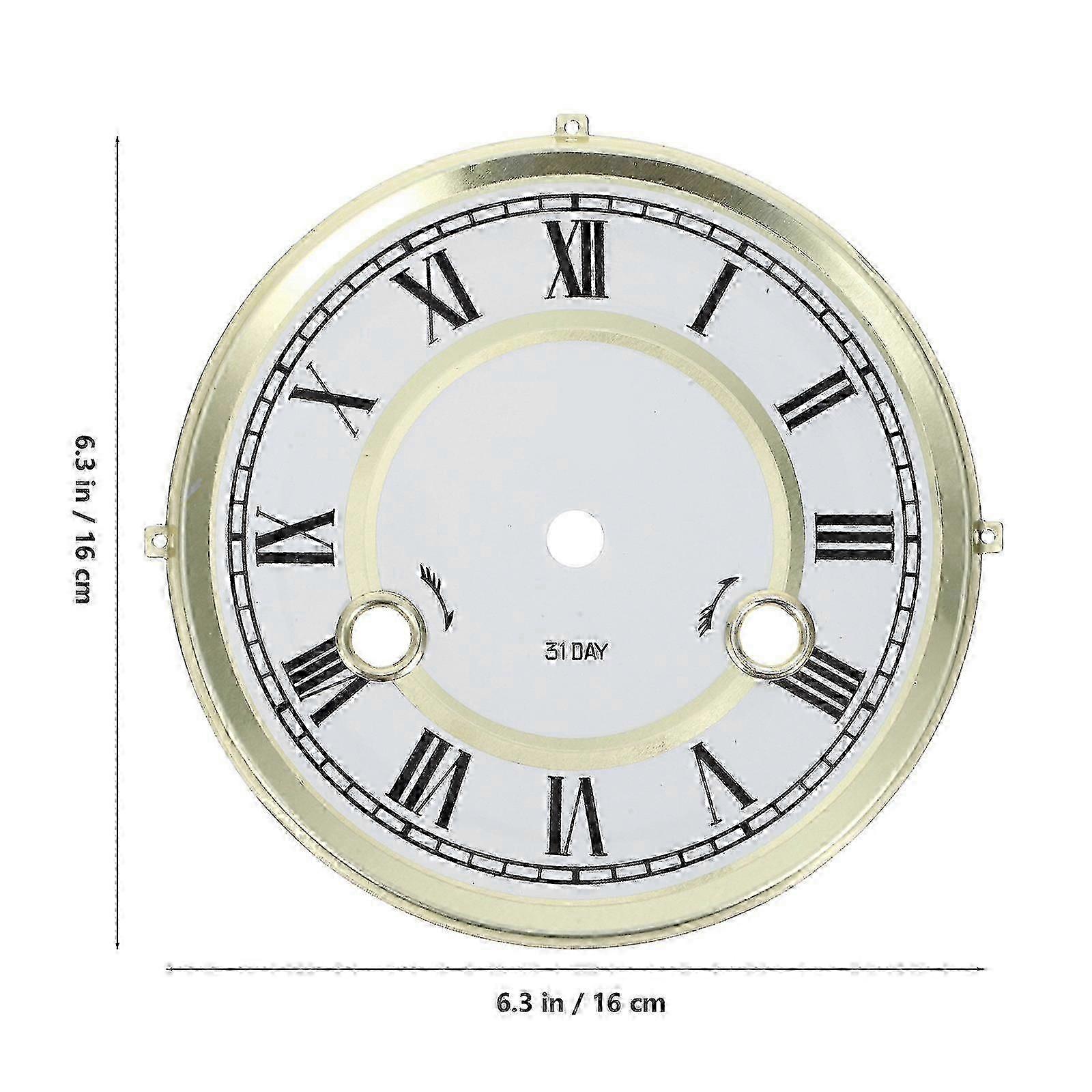 Roman Numeral Quartz Clock Dial compatible Wall Clock Dial Replacement Metal