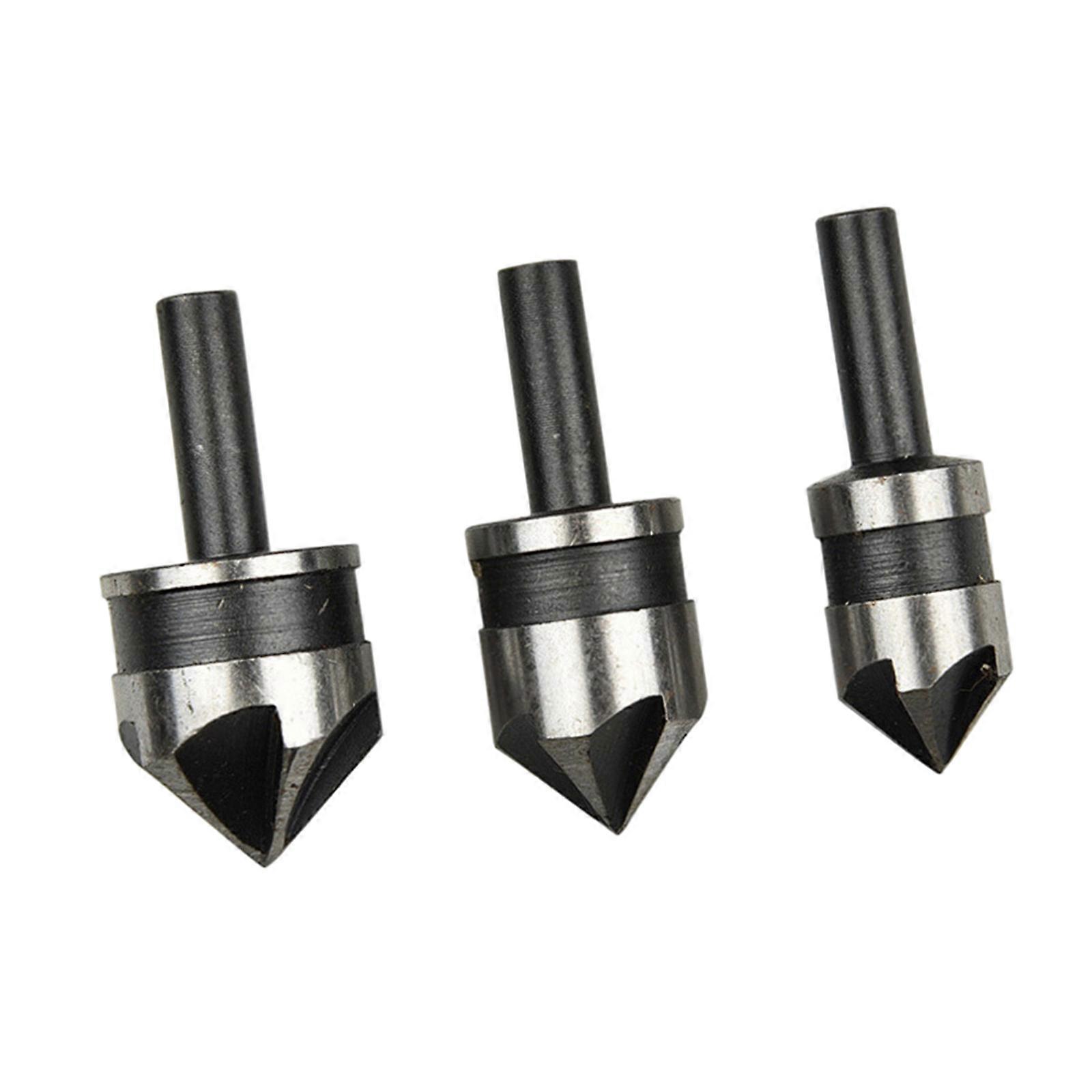 3 Pieces 12mm 16mm 19mm Precise 90 Degree Chamfer Tool Set For Woodworking Metalwork  Multiple Surfaces Professional Use Multicolor
