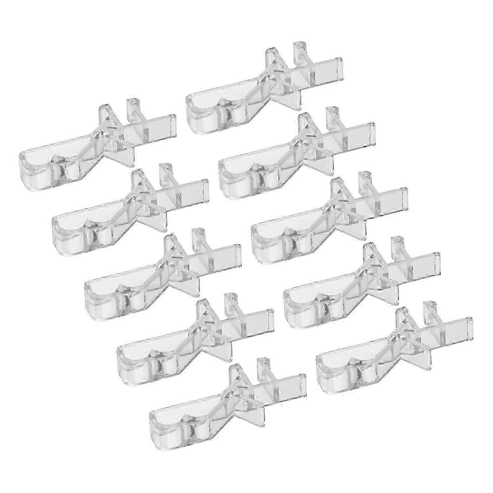 Transparent Curtain Bracket Clips, PC, Hidden Installation, 10Pack