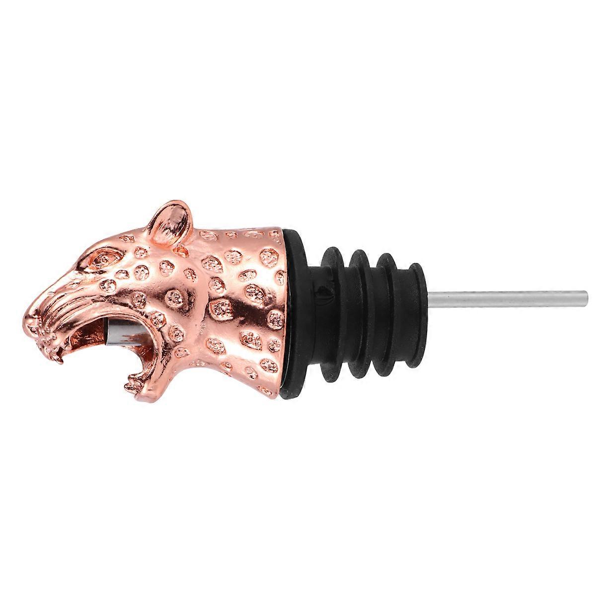 Alloy Caps Leopard Head Shape Pourer for Use