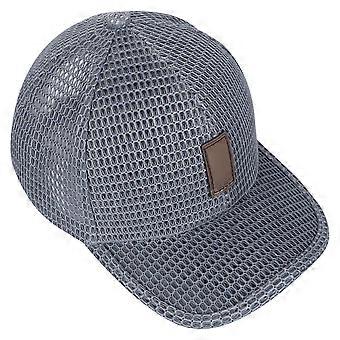 Adjustable Sun Block Baseball Cap for Quick-Dry Grey Mesh