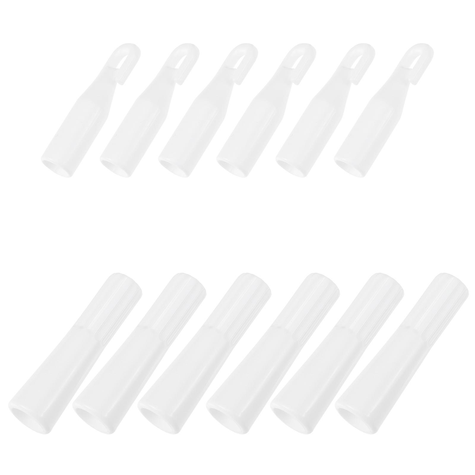 Window Blind Rod Tilt Wand Tip Replacement 1Set White Plastic