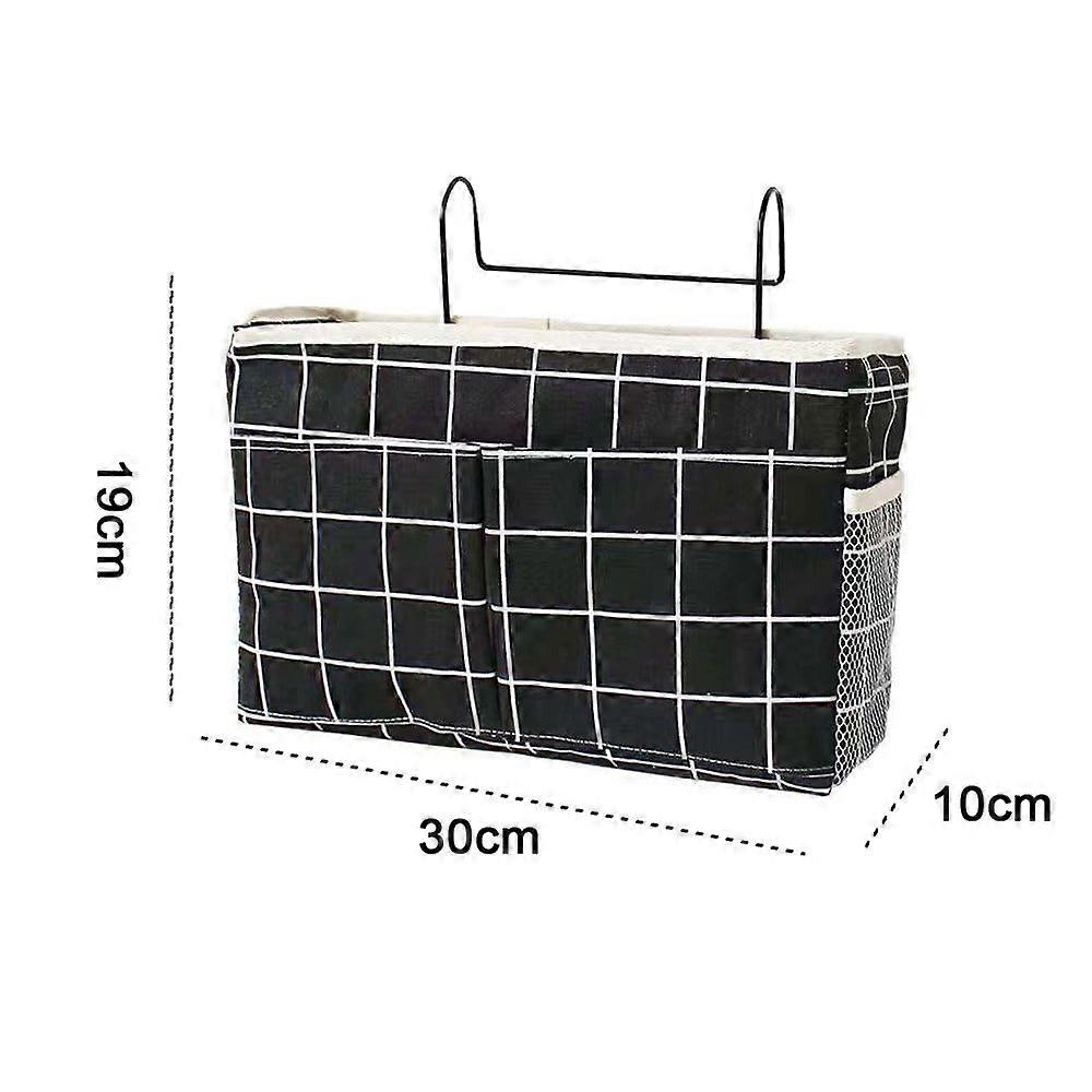 Bedside Storage Bag with Hooks Multi-Function Hanging Organizer Caddy