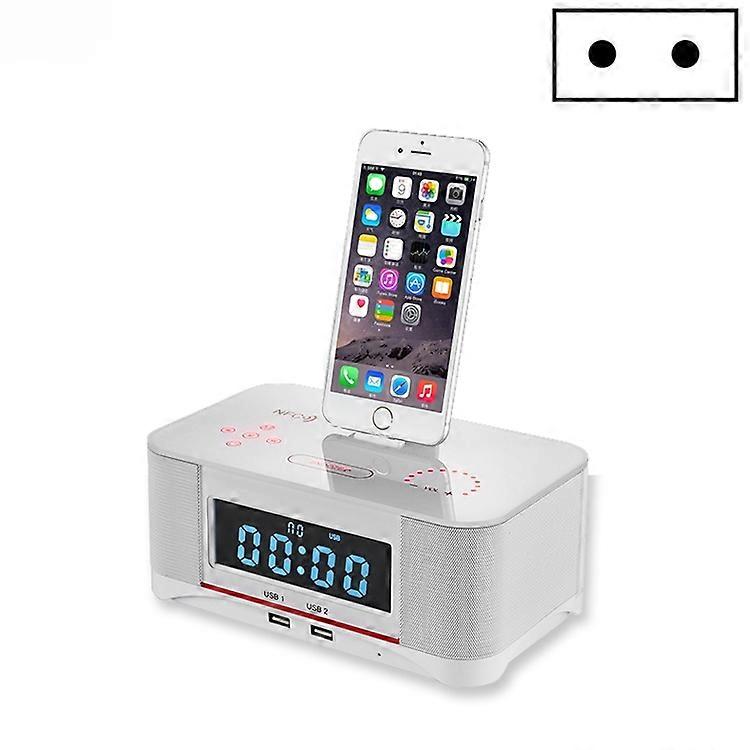 A8 Charging Base Audio NFC Bluetooth Speaker Alarm Clock, Specification: EU Plug